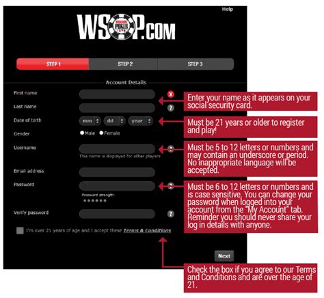 wsop poker login